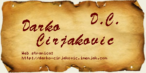 Darko Ćirjaković vizit kartica
